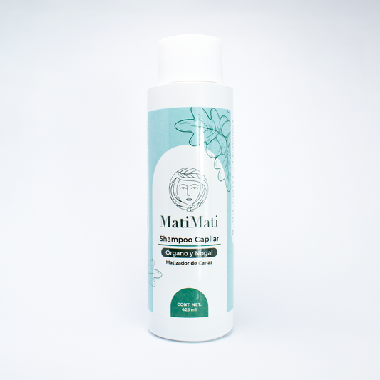Shampoo Capilar Matizador de Canas Órgano y Nogal